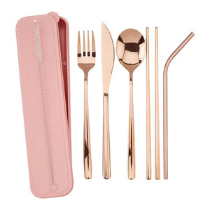 SET DE CUBIERTOS REUTILIZABLES PREMIUM