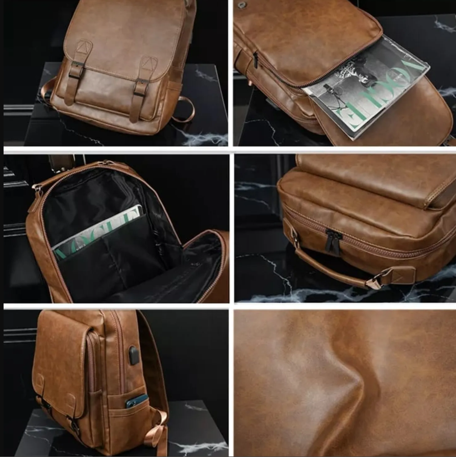 Bolso De Cuero Vintage neww