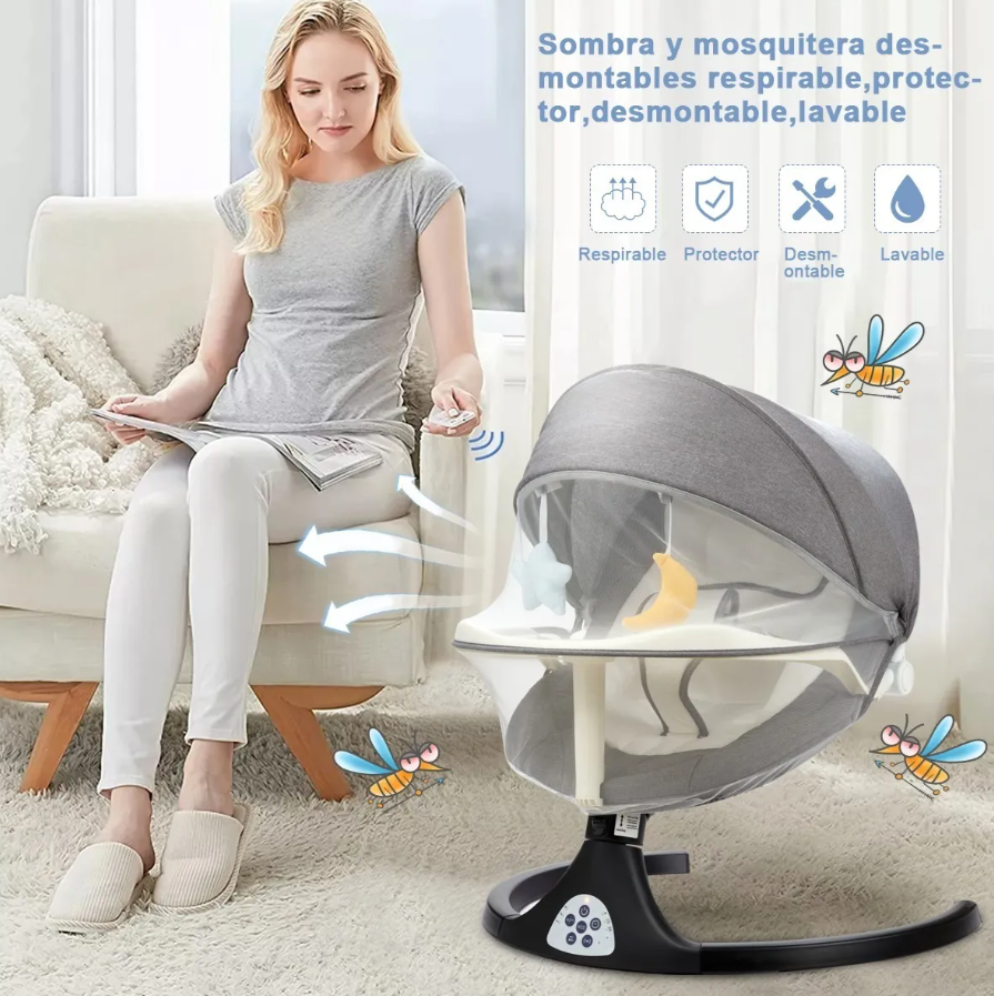 Silla Electrica musical Reclinable Con Comedero
