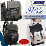 Mochila Vingtage De Cuero Elegante