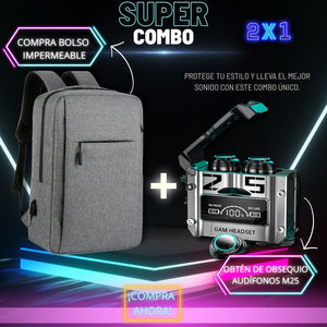 combo ejecutivo  bolso + audifonos m25