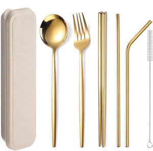 SET DE CUBIERTOS REUTILIZABLES PREMIUM