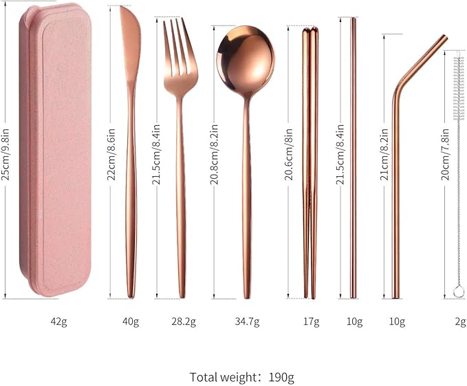 SET DE CUBIERTOS REUTILIZABLES PREMIUM
