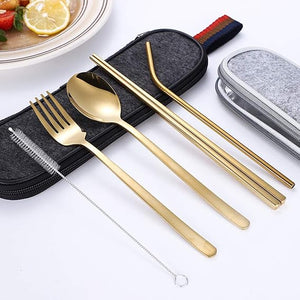 SET DE CUBIERTOS REUTILIZABLES PREMIUM
