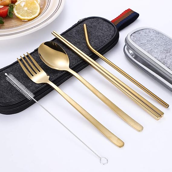 SET DE CUBIERTOS REUTILIZABLES PREMIUM