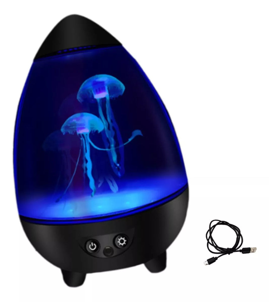 Lámpara De Noche Con Medusas Usb