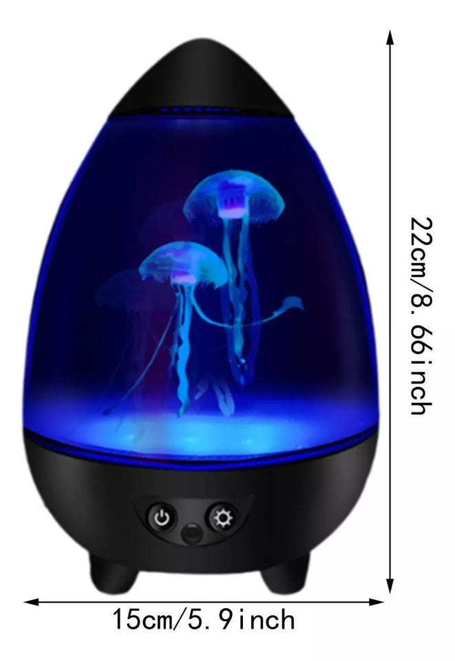 Lámpara De Noche Con Medusas Usb