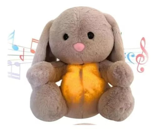 peluche conejo musical con respiracion