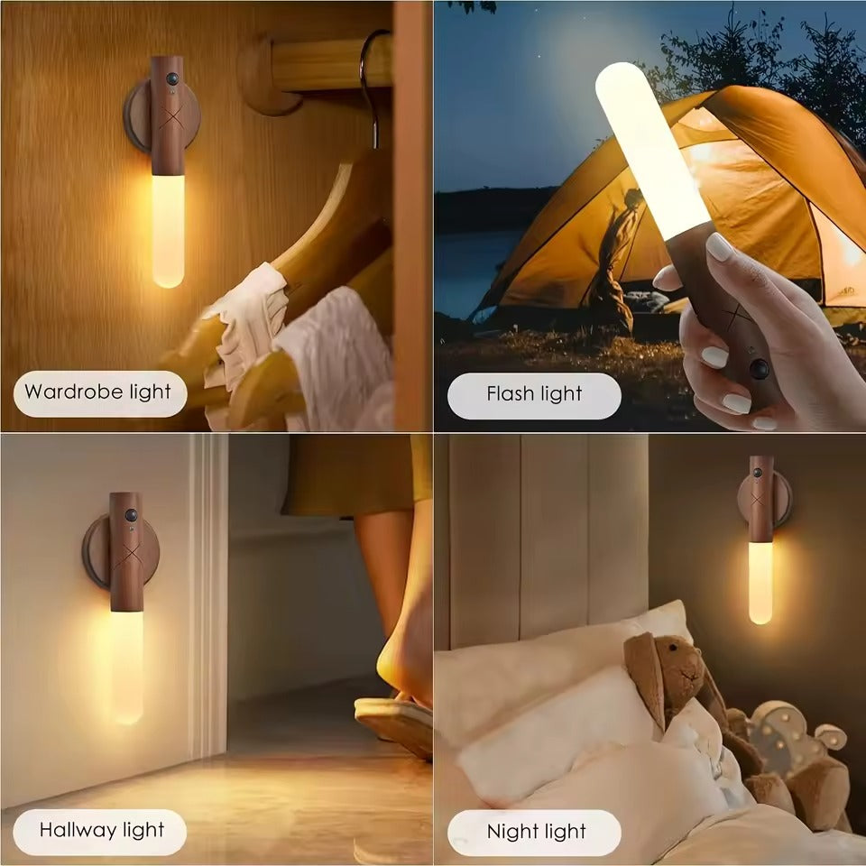 Lampara GLOW Nocturna Con Sensor De Movimiento, plegable y  Luz Recargable