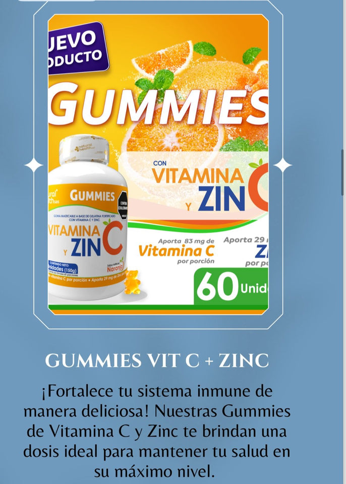 GOMAS VITAMINA C + ZINC