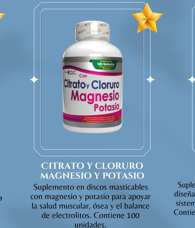 CITRATO Y CLORURO DE MAGNESIO CON  POTASIO