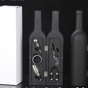 Sacacorchos De Vino En Forma De Botella Y Juego De Accesorio