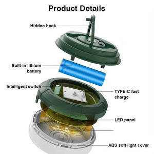 Lampara luz led solar camping