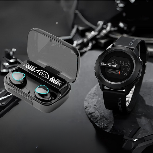 Combo Tactico Audifonos M10 + Reloj Sportwatch Milicia