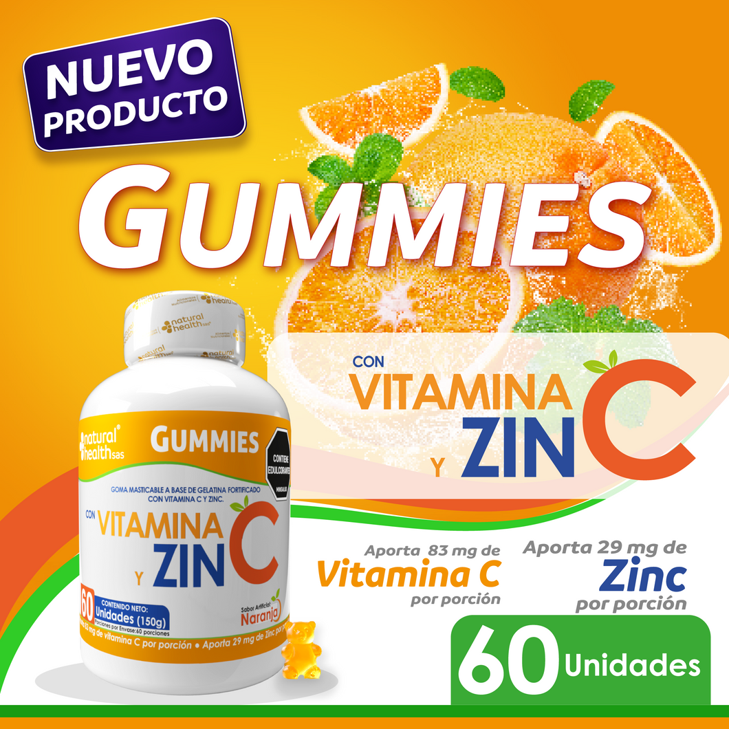 GOMAS VITAMINA C + ZINC