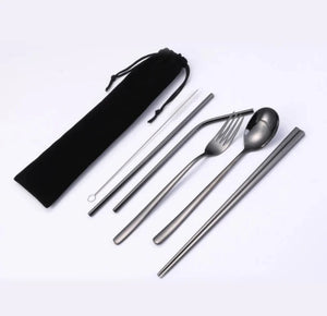 SET DE CUBIERTOS REUTILIZABLES PREMIUM