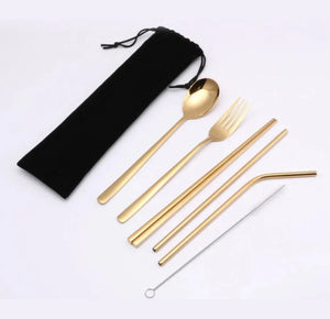 SET DE CUBIERTOS REUTILIZABLES PREMIUM