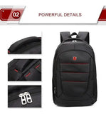 Mochila Grande Para Portátil Hombre Bolso Negro - tendenciaglobalimport